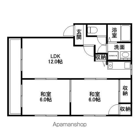 ハーベスト(2LDK/2階)の間取り写真