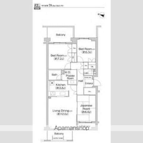 パティオス12番街(3LDK/5階)の間取り写真