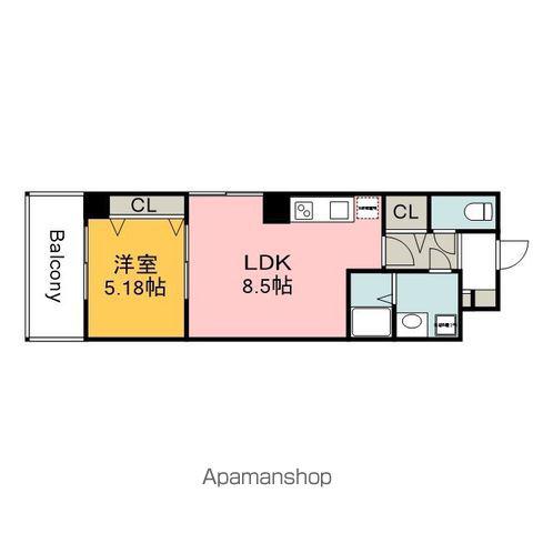 TERRACE TOKAICHI(1LDK/2階)の間取り写真