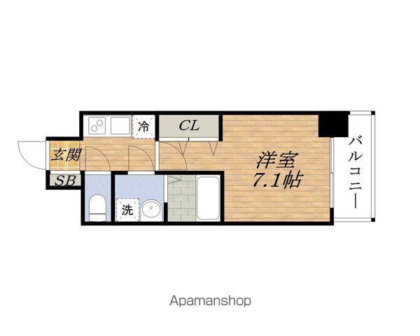 S-RESIDENCE MIKUNI ウエスト(1K/9階)の間取り写真