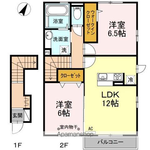 REAL(2LDK/1階)の間取り写真