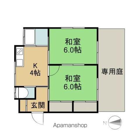 東北本線 古河駅 徒歩40分 1階建 築45年(2K)の間取り写真