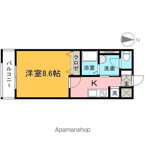 サニーコート(1K/2階)の間取り写真