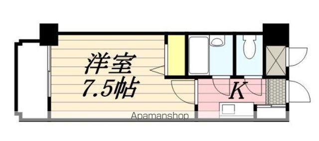 ラ・レジダンス・ド・パルム(1K/8階)の間取り写真