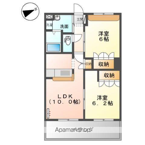 アルフィスタ トレ(2LDK/2階)の間取り写真