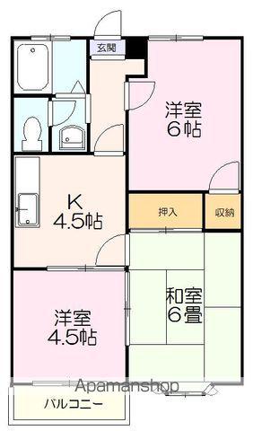 みさとガーデン(3K/2階)の間取り写真
