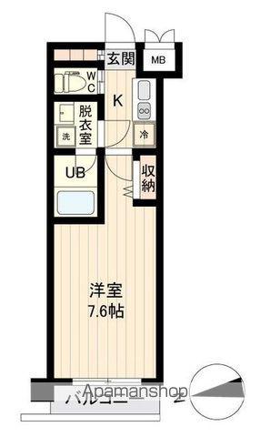 アトラスカーロ仙台駅東(1K/8階)の間取り写真