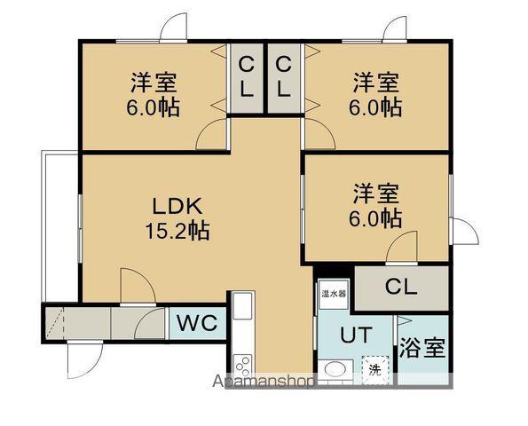 WHITE LABEL(3LDK/3階)の間取り写真