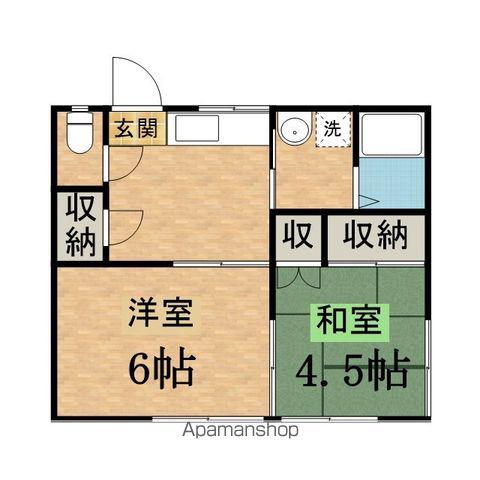 岩下荘(2DK/2階)の間取り写真