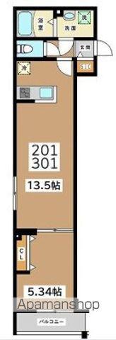 ミリアビタ千葉駅前(1LDK/2階)の間取り写真