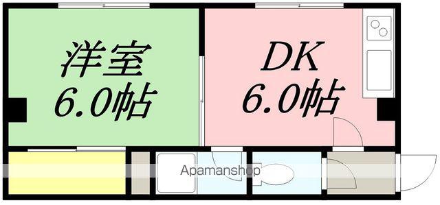 コミュニティ本通(1DK/2階)の間取り写真