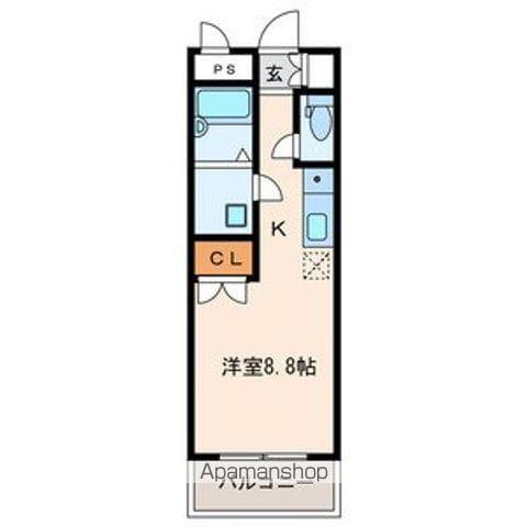 E-FLAT(ワンルーム/3階)の間取り写真