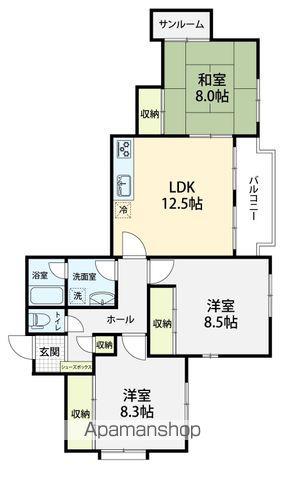 マナグローヴ(3LDK/2階)の間取り写真
