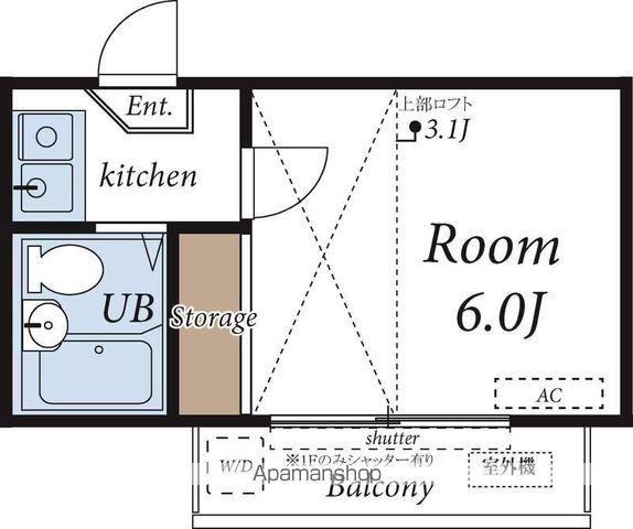 アビック(1K/2階)の間取り写真