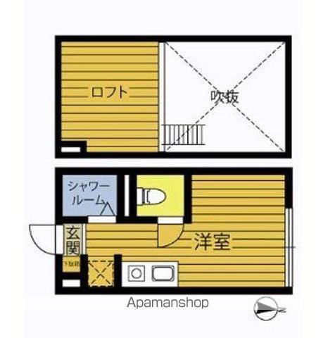 ディーシーキャビン(ワンルーム/2階)の間取り写真