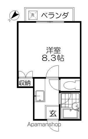 ホットハウス(1K/2階)の間取り写真