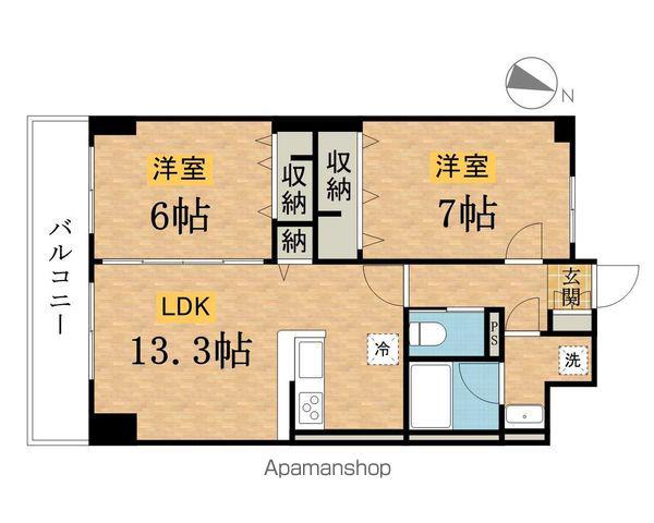 フォルトゥーナ元本郷(2LDK/1階)の間取り写真