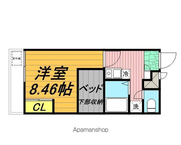 レオパレスMAモール(1K/2階)の間取り写真