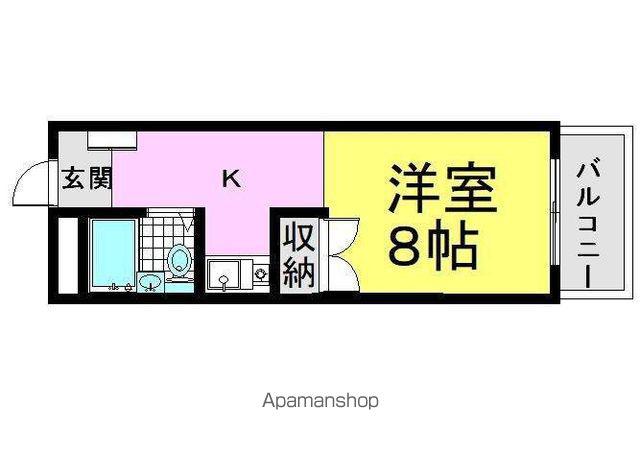 ファオンハイツ(1K/3階)の間取り写真