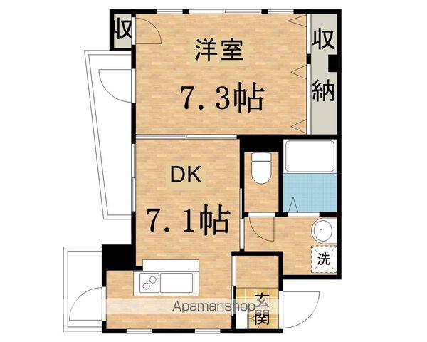 聖蹟RIO(1DK/1階)の間取り写真