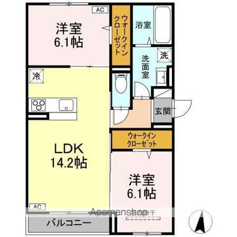 さくらハウス(2LDK/3階)の間取り写真