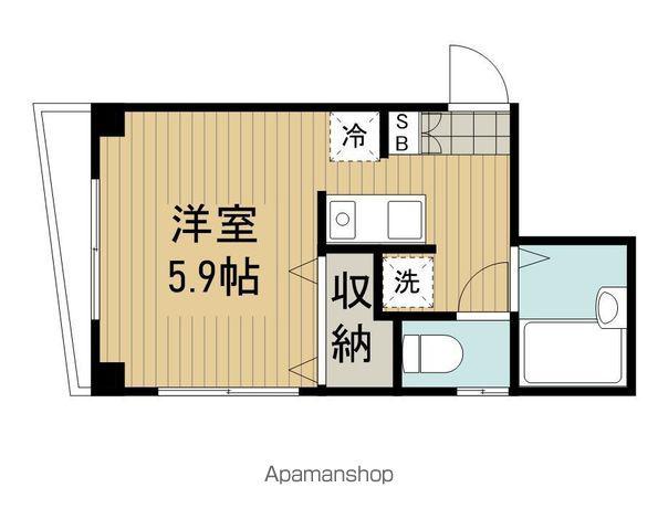 クレステッド オオイ(ワンルーム/2階)の間取り写真