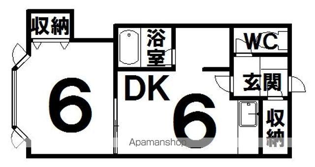 セントラルガーデン9B(1DK/2階)の間取り写真
