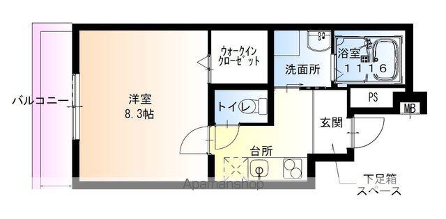 フジパレス堺石津川サウス(1K/2階)の間取り写真
