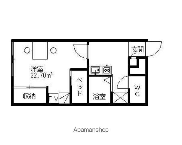 レオパレスPASE(1K/2階)の間取り写真