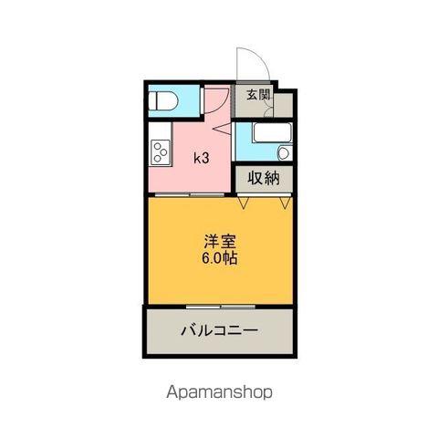 メゾン中央(1K/2階)の間取り写真