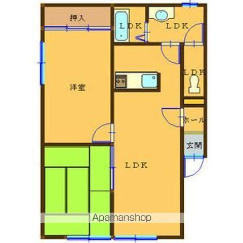 しらかばハイツ(2LDK/2階)の間取り写真