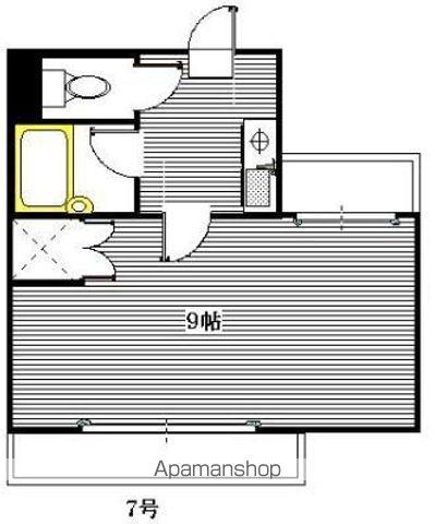 グリーン筥松(1K/1階)の間取り写真