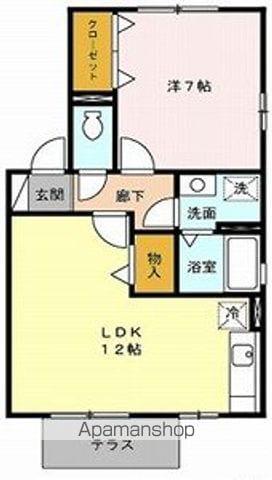 グレースヒル(1LDK/2階)の間取り写真