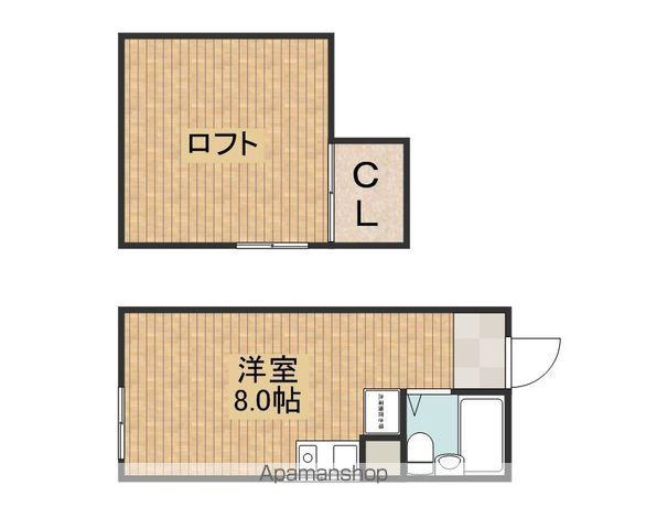 藤田ハイツ(ワンルーム/2階)の間取り写真