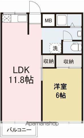 エコールアバン(1LDK/1階)の間取り写真