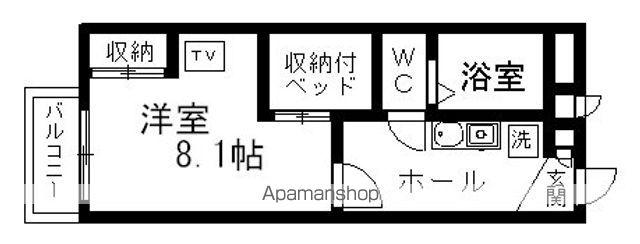 レオパレス第3アベリア(1K/2階)の間取り写真
