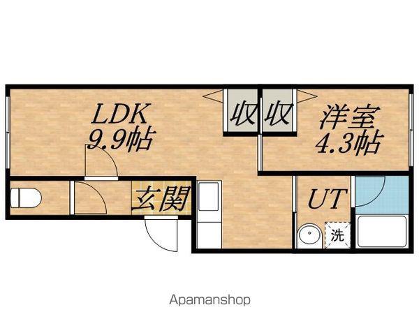 ジラソーレーⅡ(1LDK/2階)の間取り写真