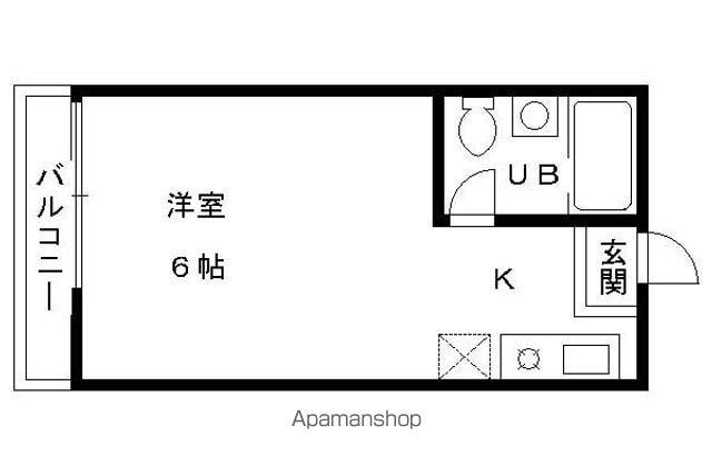 第1北浅ハイツ(1K/2階)の間取り写真