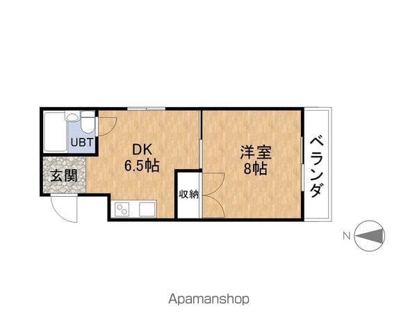 グリーンハイツ(1DK/3階)の間取り写真