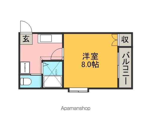 コーポエンジェルスⅢ(1K/2階)の間取り写真