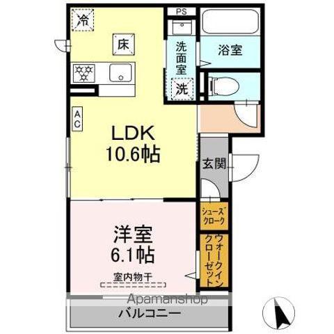 D PAINA 小机町II(1LDK/1階)の間取り写真