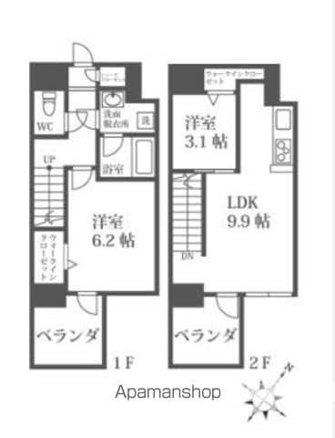 MODERN PALAZZO博多駅南AXIA(2LDK/12階)の間取り写真