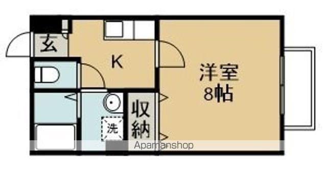 メゾン・ド・クララ(1K/2階)の間取り写真