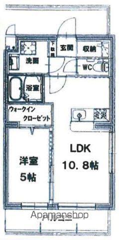 ルシュマン・ボヌール(1LDK/3階)の間取り写真