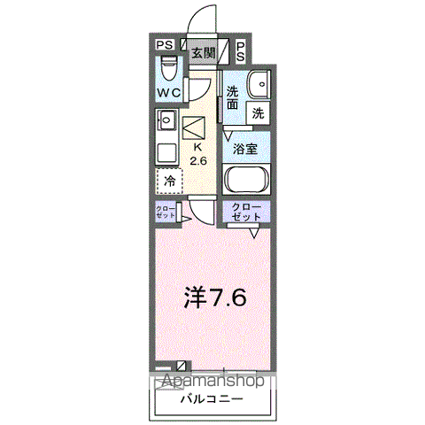 KSスマルト(1K/1階)の間取り写真