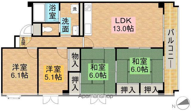 ライブリー高石(4LDK/5階)の間取り写真