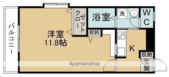 GRAND CROIX(1K/2階)の間取り写真