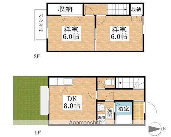 ＤＵＰＬＥＸ国王１５２(2DK)の間取り写真