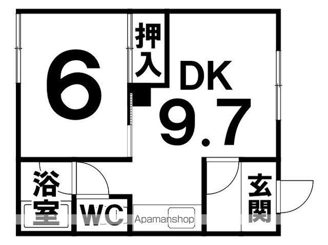 ハイツマキ(1LDK/2階)の間取り写真