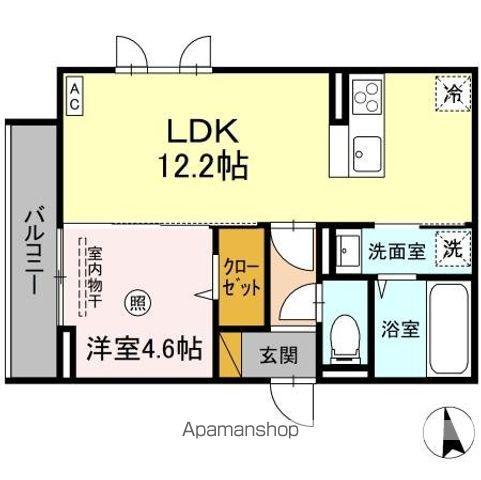 SERENVITA イースト(1LDK/3階)の間取り写真